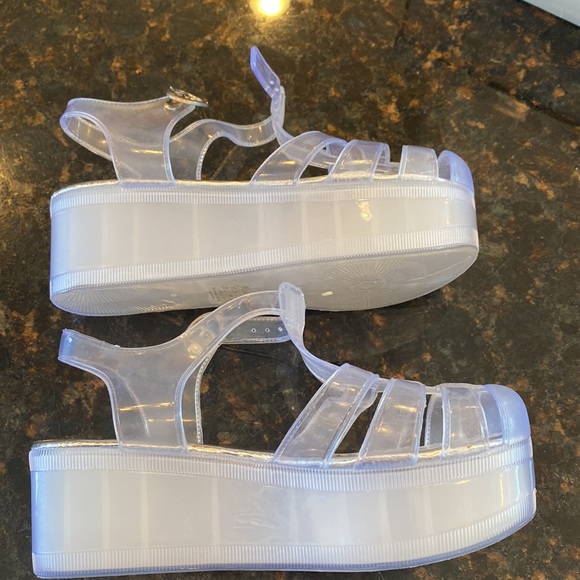 clear jelly platform sandals